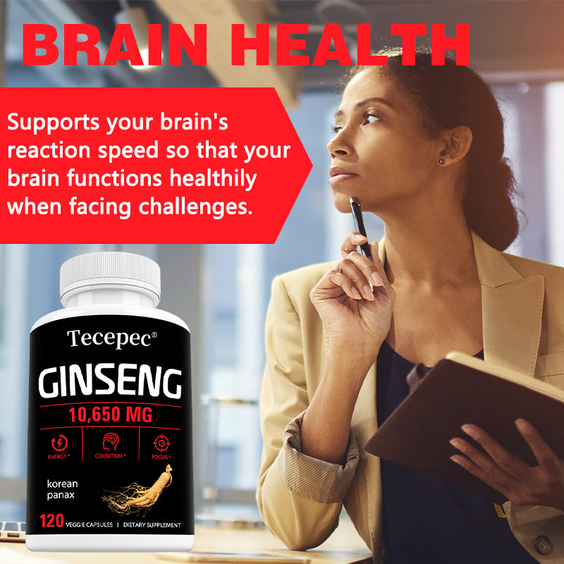 Tecepec® Korean Red Panax Ginseng Complex | High-Potency Energy, Cognitive Function & Mental Focus Support