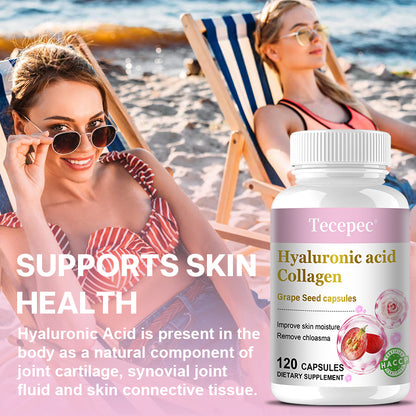 Tecepec® Hyaluronic Acid Collagen & Grape Seed Advanced Formula | Skin Hydration & Anti-Aging Support