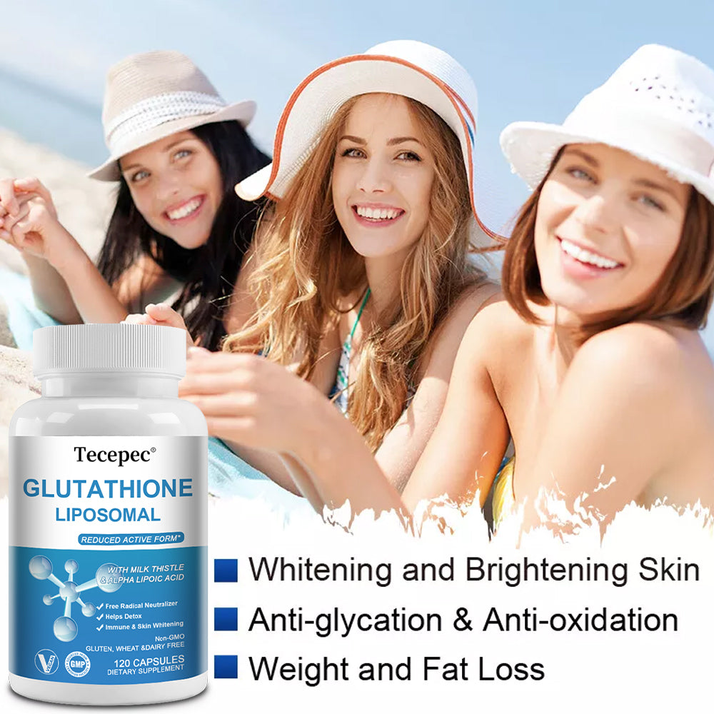 Tecepec® Liposomal Glutathione Capsules | Advanced Skin Whitening, Anti-Aging & Cellular Detox Support
