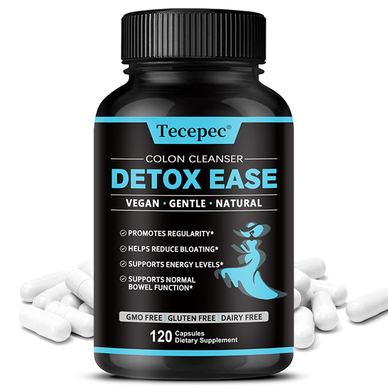 Tecepec® Colon Cleanser Detox Ease Capsules with Vegan Gentle & Natural Formula