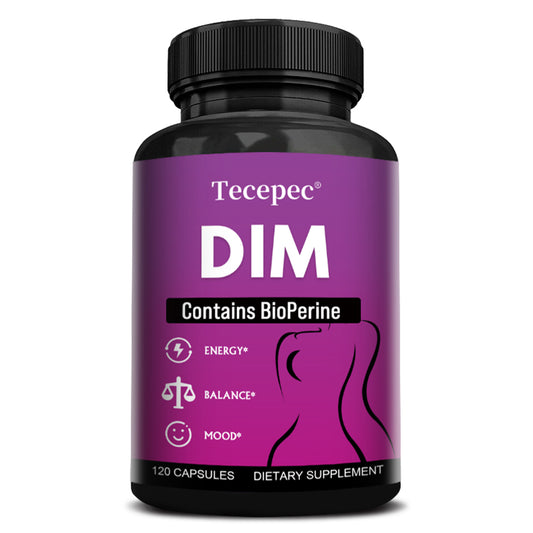 Tecepec® DIM Supplement with BioPerine – Estrogen Balance, Menopause Relief & PCOS Support for Women (120 Capsules)