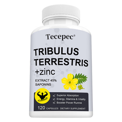 Tecepec® Tribulus Terrestris + Zinc Complex | Advanced Muscle Endurance, Energy, Stamina & Vitality Support