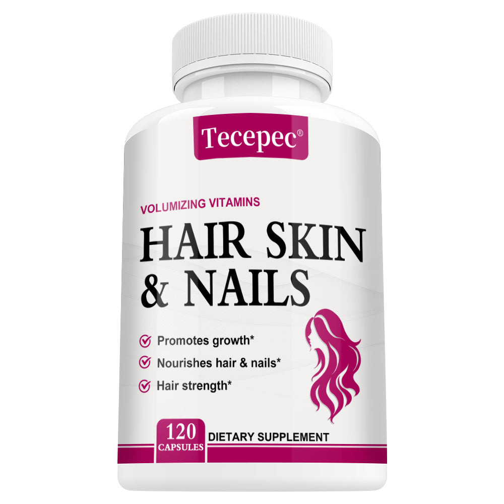Tecepec® Advanced Hair, Skin & Nails Volumizing Vitamins with Biotin, Collagen & HSN-Growth Complex