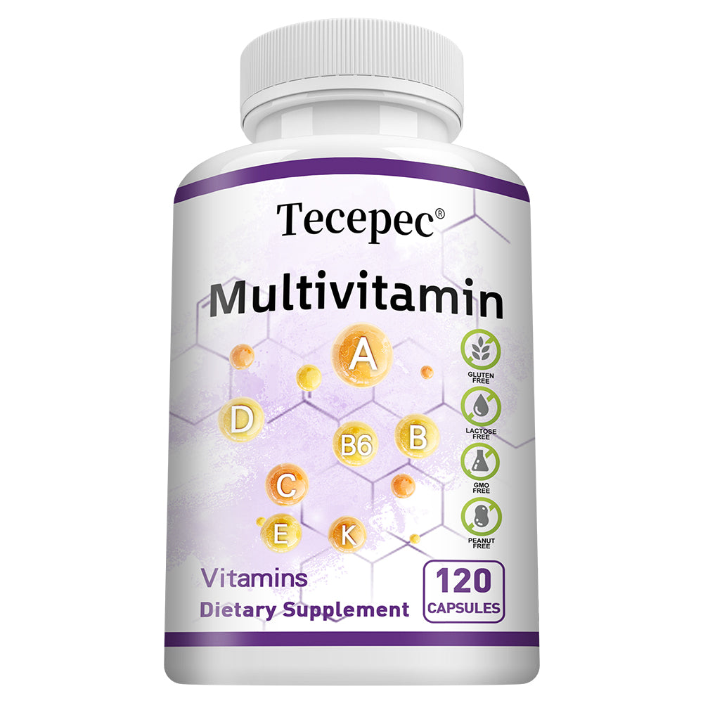 Tecepec® Plant-Based Multivitamin Complex | Vegan Daily Essentials with Bioactive B-Vitamins, Chelated Minerals & Whole Food Nutrients for Immune Support & Natural Energy