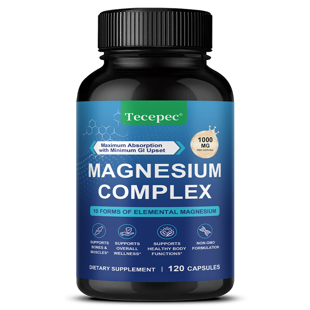 Tecepec® Magnesium Complex 10-in-1 Advanced Formula | Bone, Muscle & Overall Wellness Support