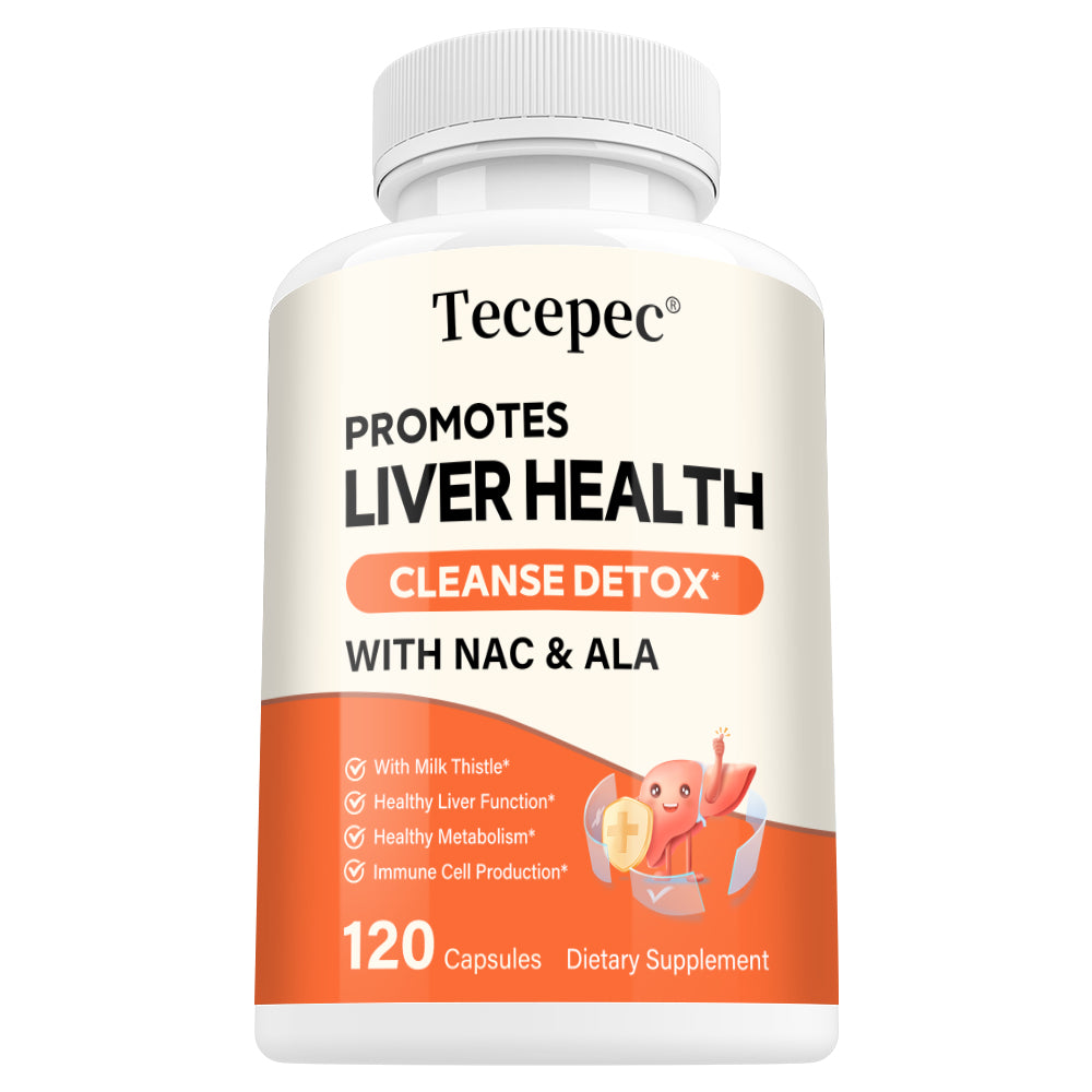 Tecepec® Advanced Liver Cleanse Detox Capsules | Premium Milk Thistle Extract with NAC & ALA for Liver Health, Metabolism & Immune Support