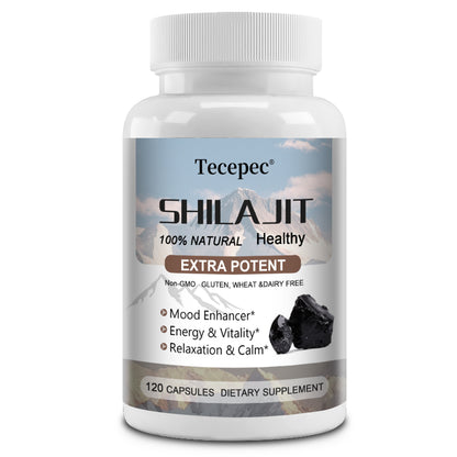 Tecepec® Extra Potent Himalayan Shilajit Complex | 100% Natural Dietary Supplement for Energy, Stamina & Immune Support