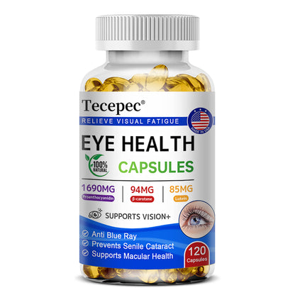 Tecepec® Advanced Eye Health & Visual Fatigue Relief Capsules | Lutein, Proanthocyanidin & Beta-Carotene Formula