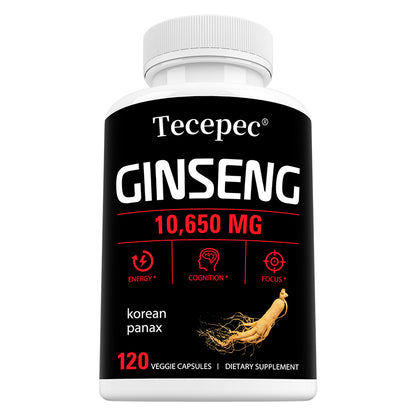 Tecepec® Korean Red Panax Ginseng Complex | High-Potency Energy, Cognitive Function & Mental Focus Support
