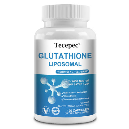 Tecepec® Liposomal Glutathione Capsules | Advanced Skin Whitening, Anti-Aging & Cellular Detox Support