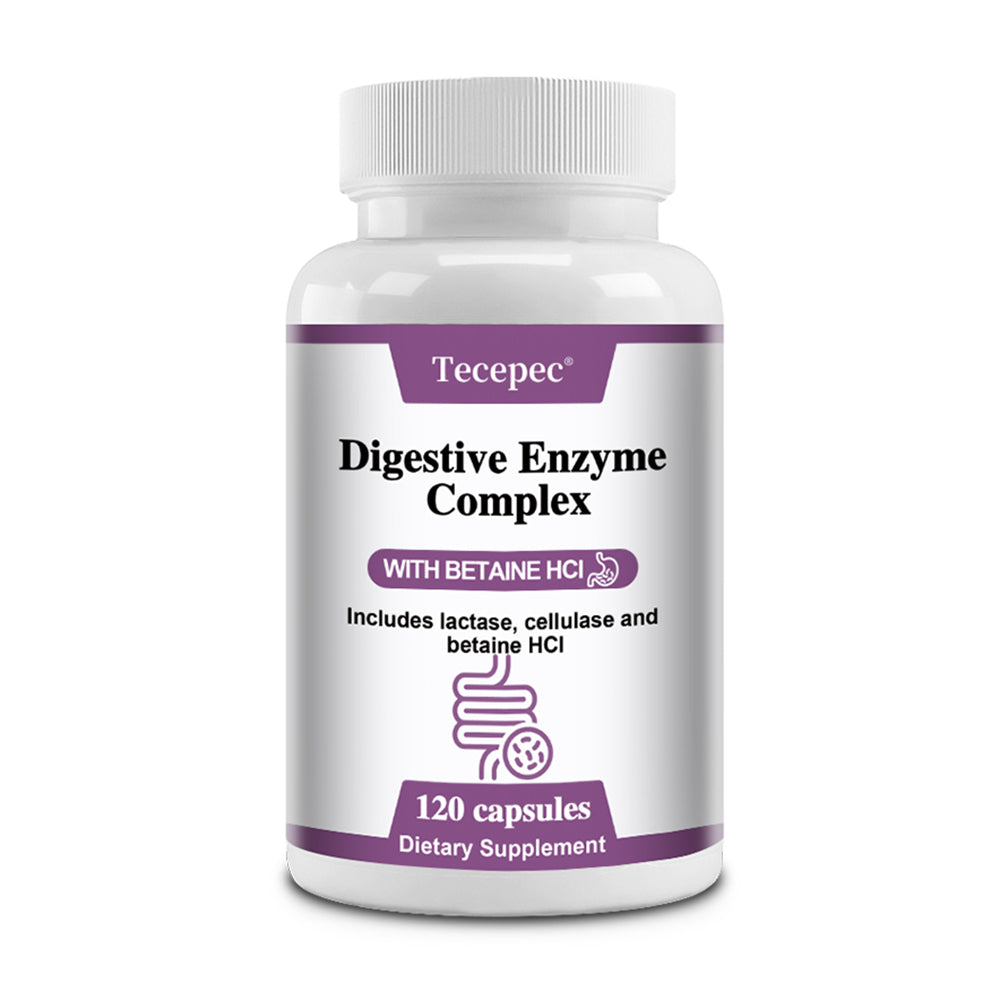 Tecepec® Advanced Digestive Enzyme Complex with Betaine HCl | Gut Health & Nutrient Absorption Supplement