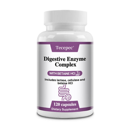 Tecepec® Advanced Digestive Enzyme Complex with Betaine HCl | Gut Health & Nutrient Absorption Supplement