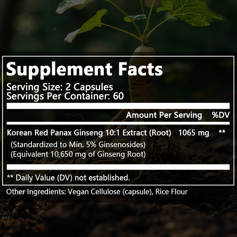 Tecepec® Korean Red Panax Ginseng Complex | High-Potency Energy, Cognitive Function & Mental Focus Support