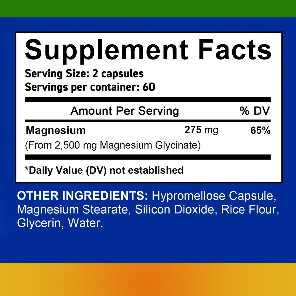 Tecepec® Magnesium Glycinate Capsules | 100% Chelated for Maximum Absorption, Sleep Support & Muscle Relaxation