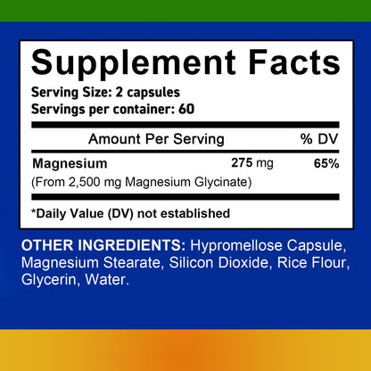 Tecepec® Magnesium Glycinate Capsules | 100% Chelated for Maximum Absorption, Sleep Support & Muscle Relaxation