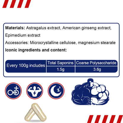 Tecepec® Epimedium & American Ginseng Capsules 24000mg – Maximum Strength Herbal Support for Male Performance, Stamina & Energy