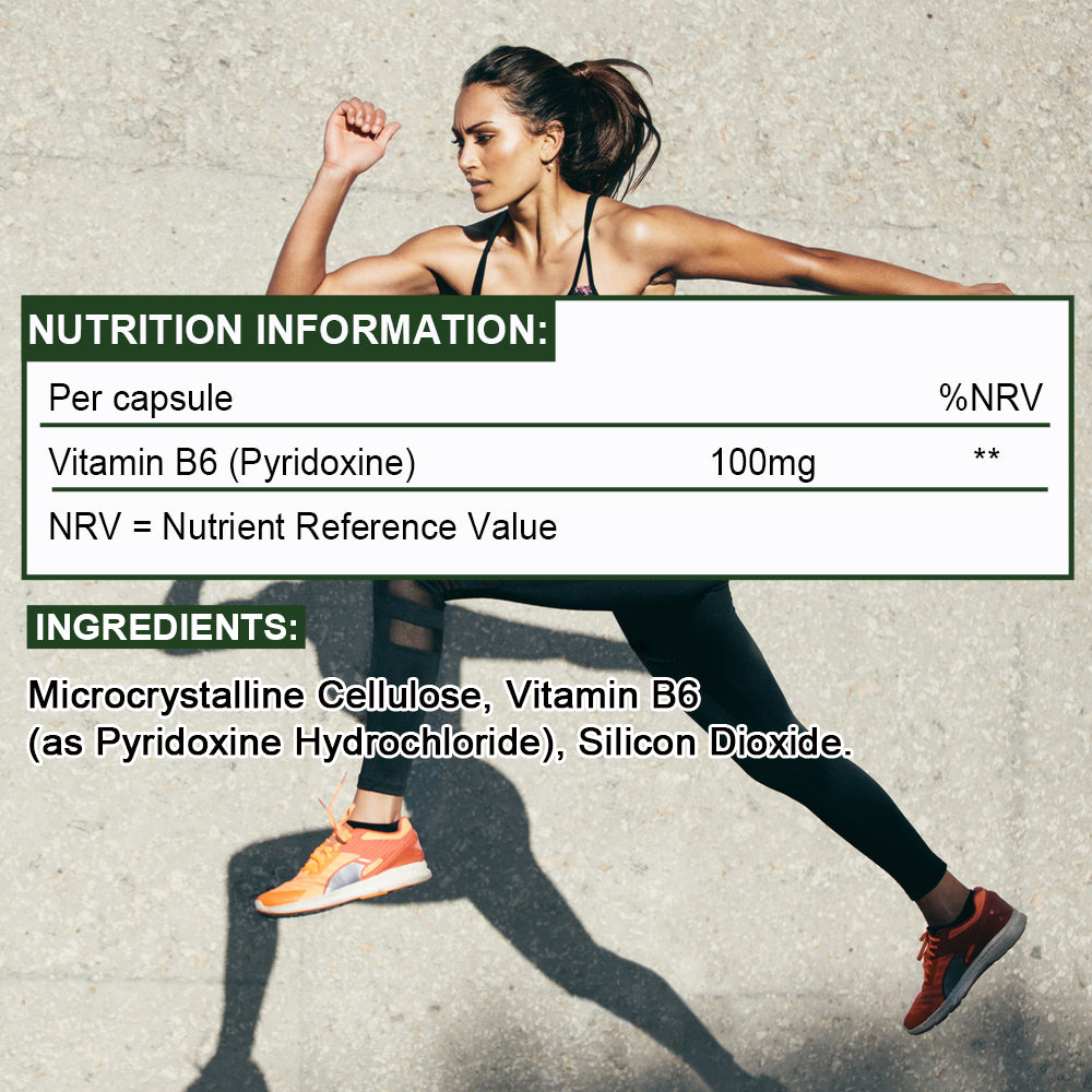 Tecepec® Advanced Vitamin B6 Pyridoxine Complex with Lactase, Cellulase & Betaine HCl | Energy Metabolism, Nervous System & Immune Support