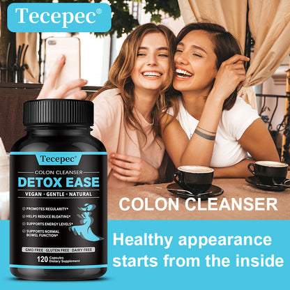 Tecepec® Colon Cleanser Detox Ease Capsules with Vegan Gentle & Natural Formula