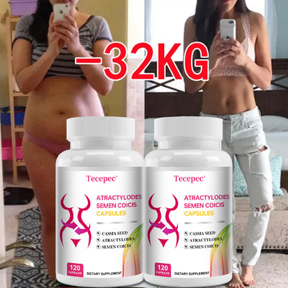 Tecepec® Atractylodes Semen Coicis Natural Weight Loss & Slimming Capsules | Advanced Body Shaping & Metabolism Support Formula