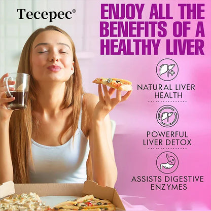 Tecepec® Liver Detox & Cleanse Capsules (27+ Nutrients) – High Potency Milk Thistle & Herbal Support Supplement
