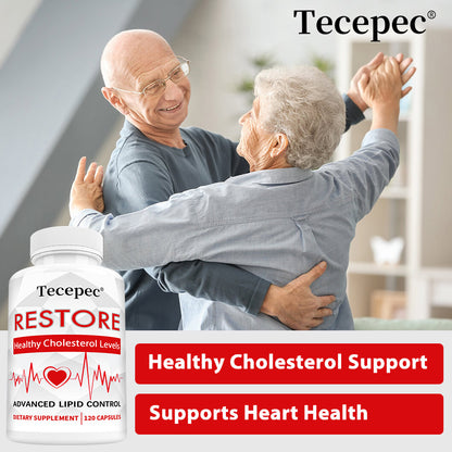 Tecepec® RESTORE Advanced Lipid Control Capsules | Healthy Cholesterol Support, Heart Health & Blood Circulation
