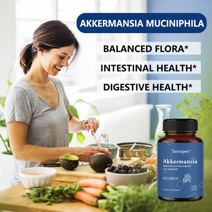 Tecepec® Akkermansia Muciniphila Live Probiotic | Gut Health, Digestive Support & Intestinal Flora Balance