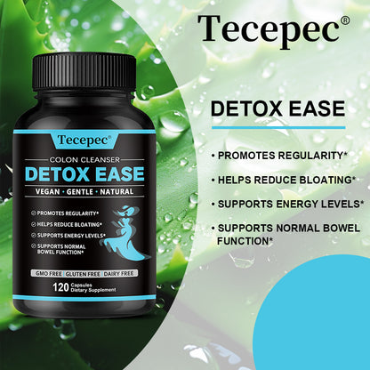 Tecepec® Colon Cleanser Detox Ease Capsules with Vegan Gentle & Natural Formula