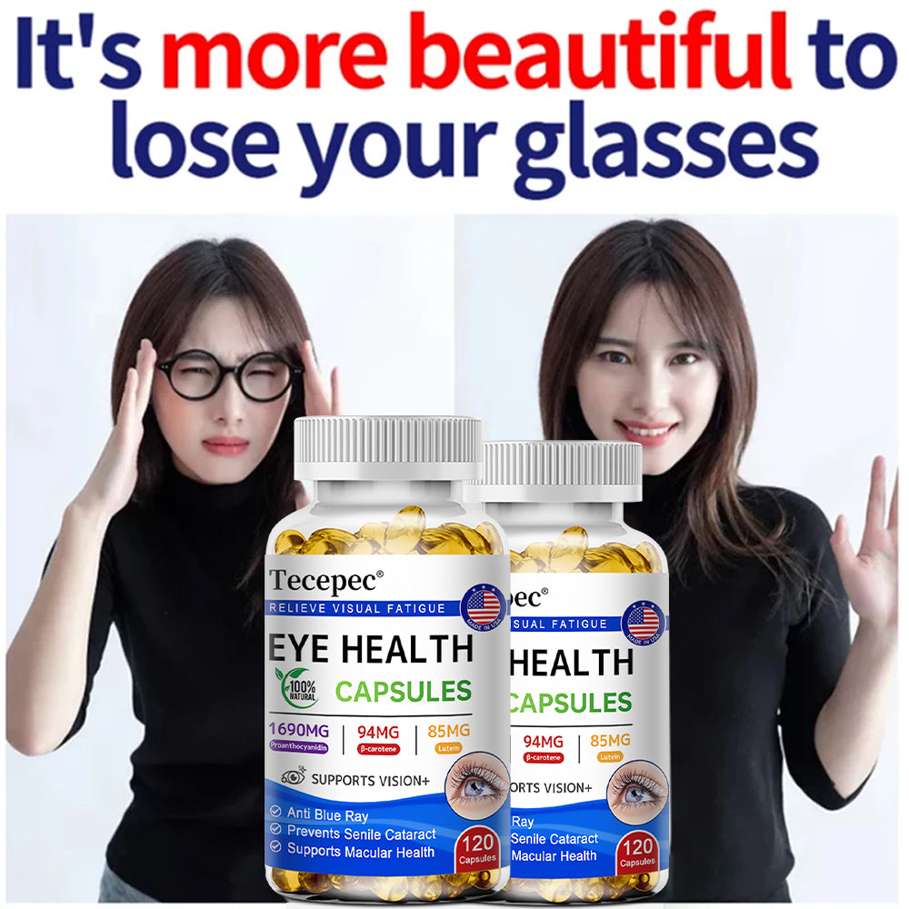 Tecepec® Advanced Eye Health & Visual Fatigue Relief Capsules | Lutein, Proanthocyanidin & Beta-Carotene Formula