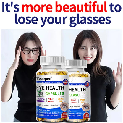 Tecepec® Advanced Eye Health & Visual Fatigue Relief Capsules | Lutein, Proanthocyanidin & Beta-Carotene Formula