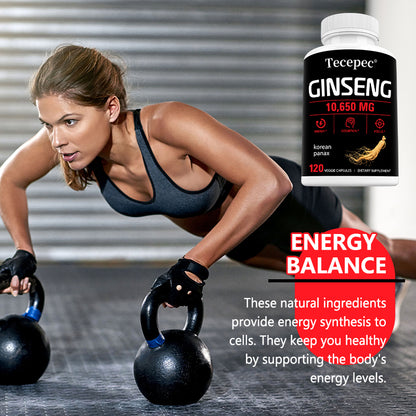 Tecepec® Korean Red Panax Ginseng Complex | High-Potency Energy, Cognitive Function & Mental Focus Support