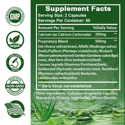 Tecepec® Colon Cleanser Detox Ease Capsules with Vegan Gentle & Natural Formula