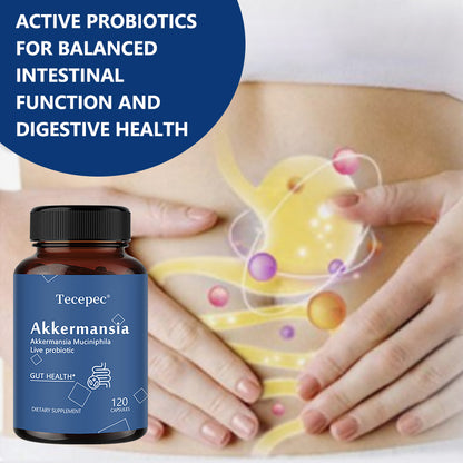 Tecepec® Akkermansia Muciniphila Live Probiotic | Gut Health, Digestive Support & Intestinal Flora Balance