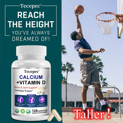 Tecepec® Calcium & Vitamin D3 Premium Growth Enhancer for Kids and Adults | Bone & Joint Support Supplement
