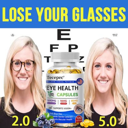 Tecepec® Advanced Eye Health & Visual Fatigue Relief Capsules | Lutein, Proanthocyanidin & Beta-Carotene Formula