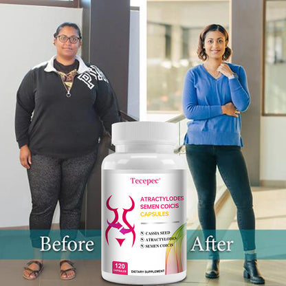 Tecepec® Atractylodes Semen Coicis Natural Weight Loss & Slimming Capsules | Advanced Body Shaping & Metabolism Support Formula