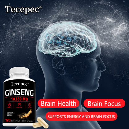 Tecepec® Korean Red Panax Ginseng Complex | High-Potency Energy, Cognitive Function & Mental Focus Support