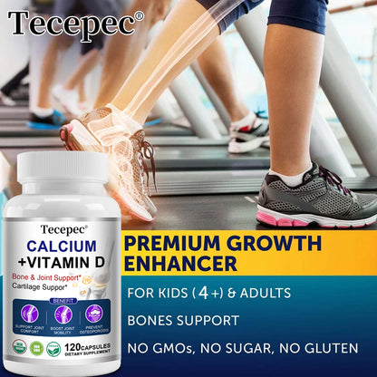 Tecepec® Calcium & Vitamin D3 Premium Growth Enhancer for Kids and Adults | Bone & Joint Support Supplement