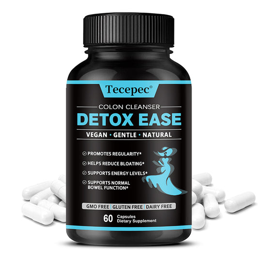 Tecepec® Colon Cleanser Detox Ease Capsules with Vegan Gentle & Natural Formula