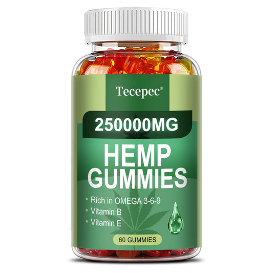 TECEPEC Hemp Gummies | Omega 3-6-9 Joint Support | 60 Gummies