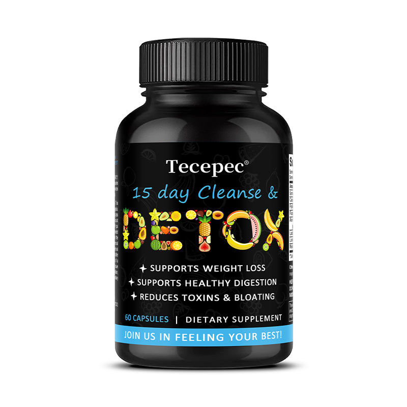 Tecepec® 15-Day Quick Cleanse & Detox Capsules – Supports Weight Loss, Healthy Digestion & Bloating Relief