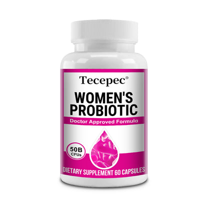 Tecepec® Women’s Probiotic | 50B CFUs, Doctor Approved Formula with Organic Prebiotics & Cranberry Extract for Vaginal & Urinary Health