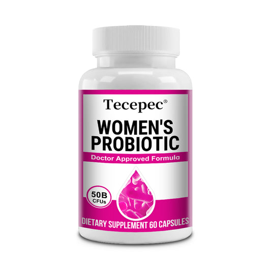 Tecepec® Women’s Probiotic | 50B CFUs, Doctor Approved Formula with Organic Prebiotics & Cranberry Extract for Vaginal & Urinary Health