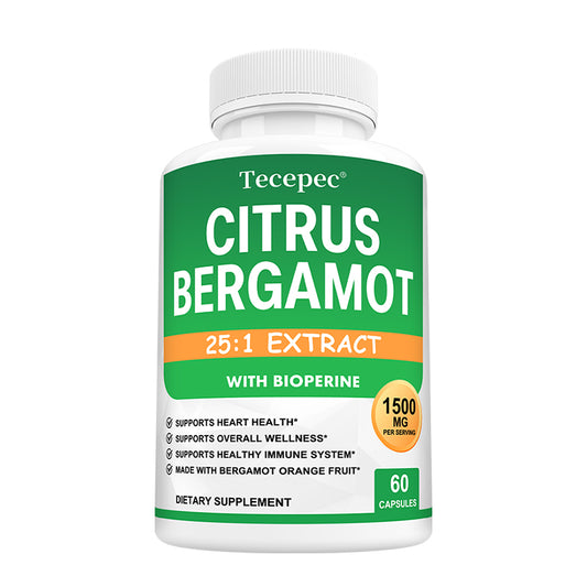 Tecepec® Citrus Bergamot 25:1 Extract with Bioperine Heart & Immune Support Capsules