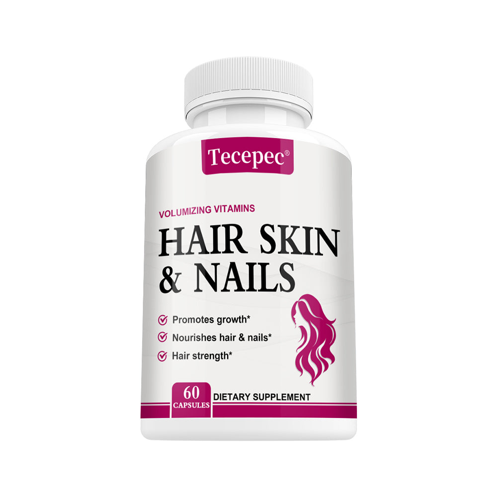 Tecepec® Advanced Hair, Skin & Nails Volumizing Vitamins with Biotin, Collagen & HSN-Growth Complex