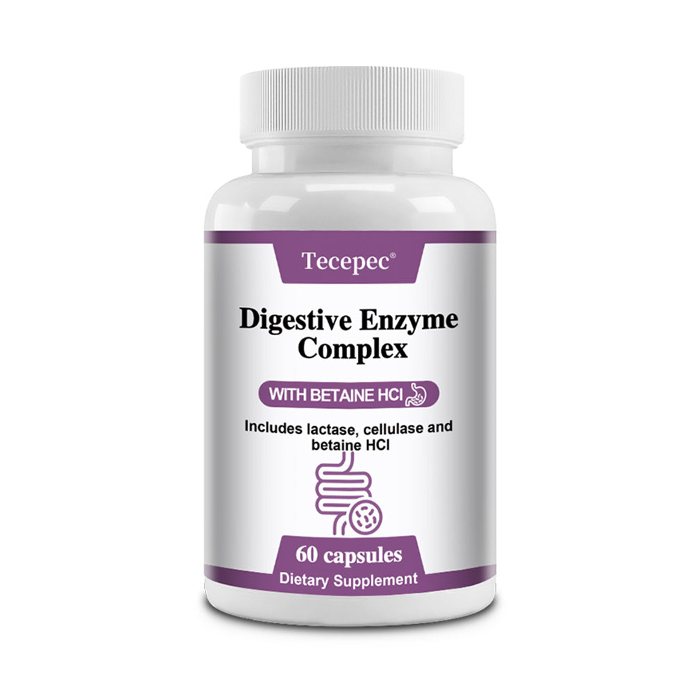 Tecepec® Advanced Digestive Enzyme Complex with Betaine HCl | Gut Health & Nutrient Absorption Supplement