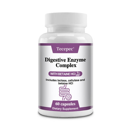 Tecepec® Advanced Digestive Enzyme Complex with Betaine HCl | Gut Health & Nutrient Absorption Supplement