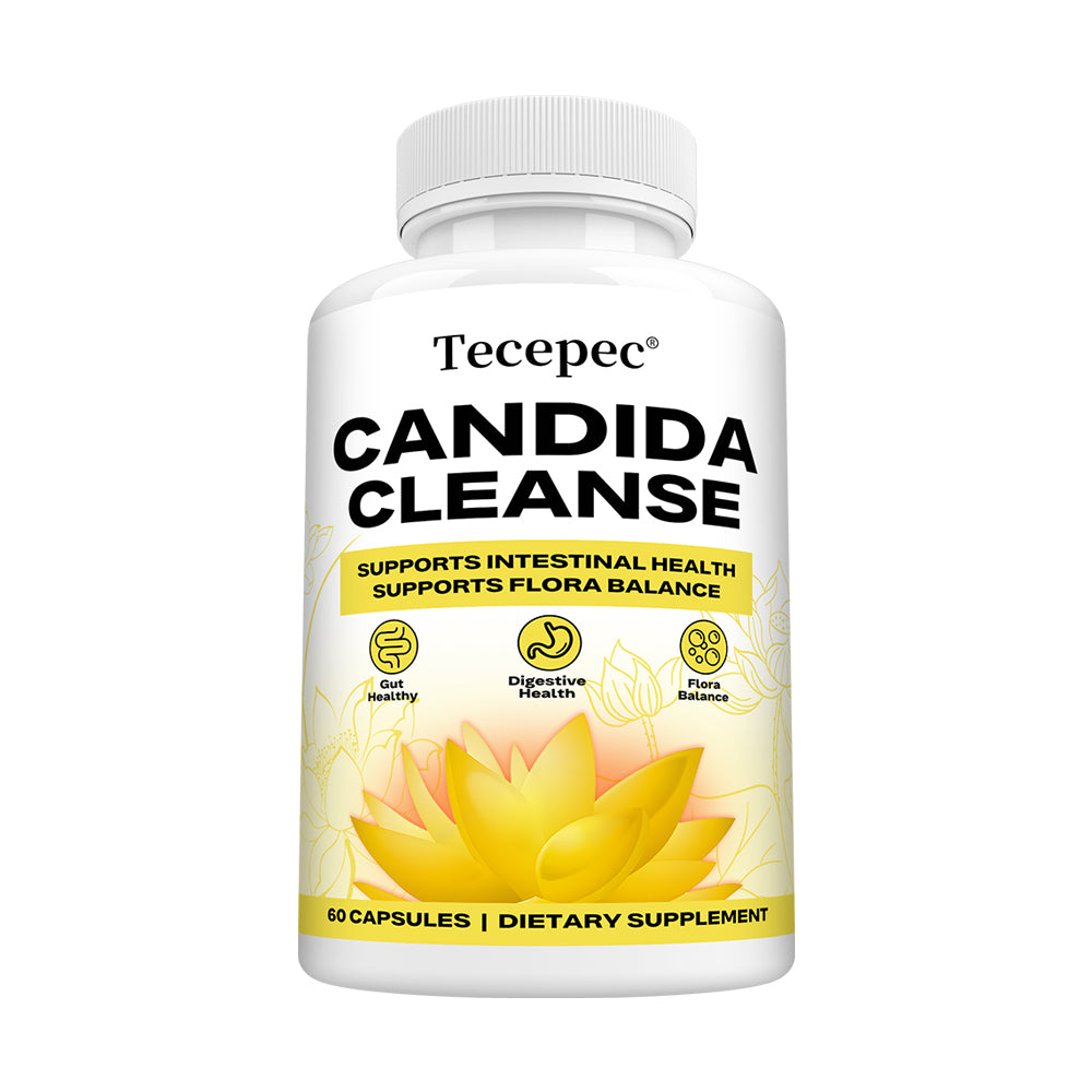 Tecepec® Advanced Candida Cleanse & Gut Health Support Supplement | Multi-Pathway Digestive & Intestinal Flora Balance Formula