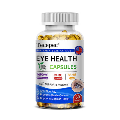 Tecepec® Advanced Eye Health & Visual Fatigue Relief Capsules | Lutein, Proanthocyanidin & Beta-Carotene Formula