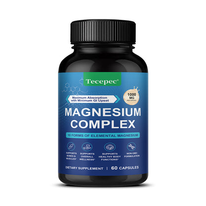 Tecepec® Magnesium Complex 10-in-1 Advanced Formula | Bone, Muscle & Overall Wellness Support