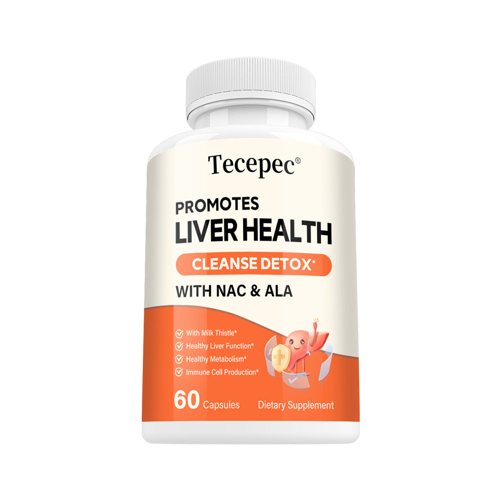 Tecepec® Advanced Liver Cleanse Detox Capsules | Premium Milk Thistle Extract with NAC & ALA for Liver Health, Metabolism & Immune Support